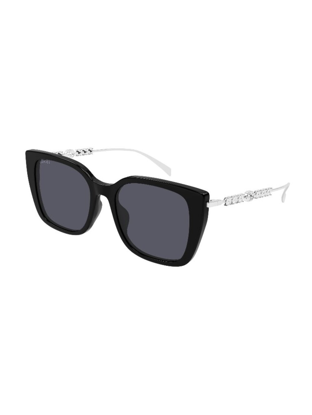 New Gucci Women's Sunglasses Black Grey Lens Acetate Frame GG1971SA 002 55